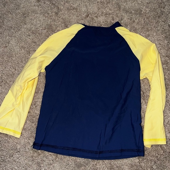 Sloosh Boys Swim Beach Shirt Rash Guard Tropical Dinosaur Size 8/9T - Picture 3 of 5